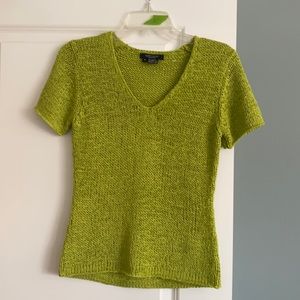 Lime green short sleeve sweater